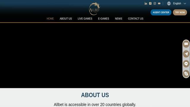 Allbet Gaming casino screenshot